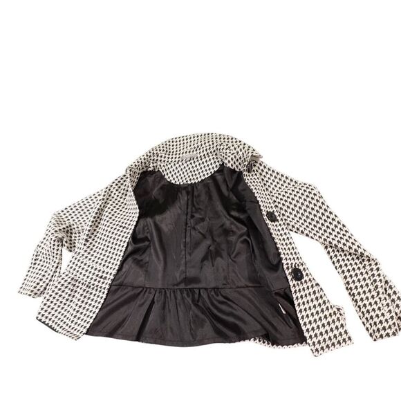 NY Collection Women's 1X Herringbone n Gold Crop Blazer - Picture 5 of 7